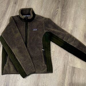 Patagonia Women’s Small Synchilla Full Zip Brown Sherpa Mid-weight coat jacket